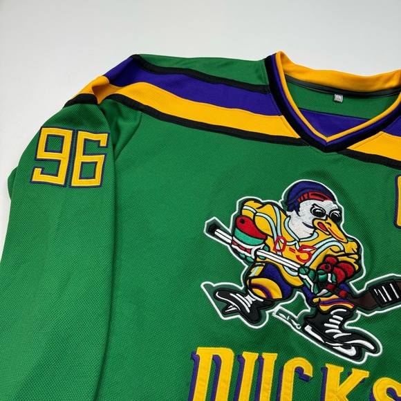 Men’s/Adult D-5 Mighty Ducks #96 Charlie Conway Hockey Jersey Size Large - Picture 4 of 7